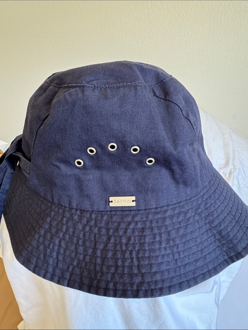 betmar Navy Bucket Hat with Vent Eyelets